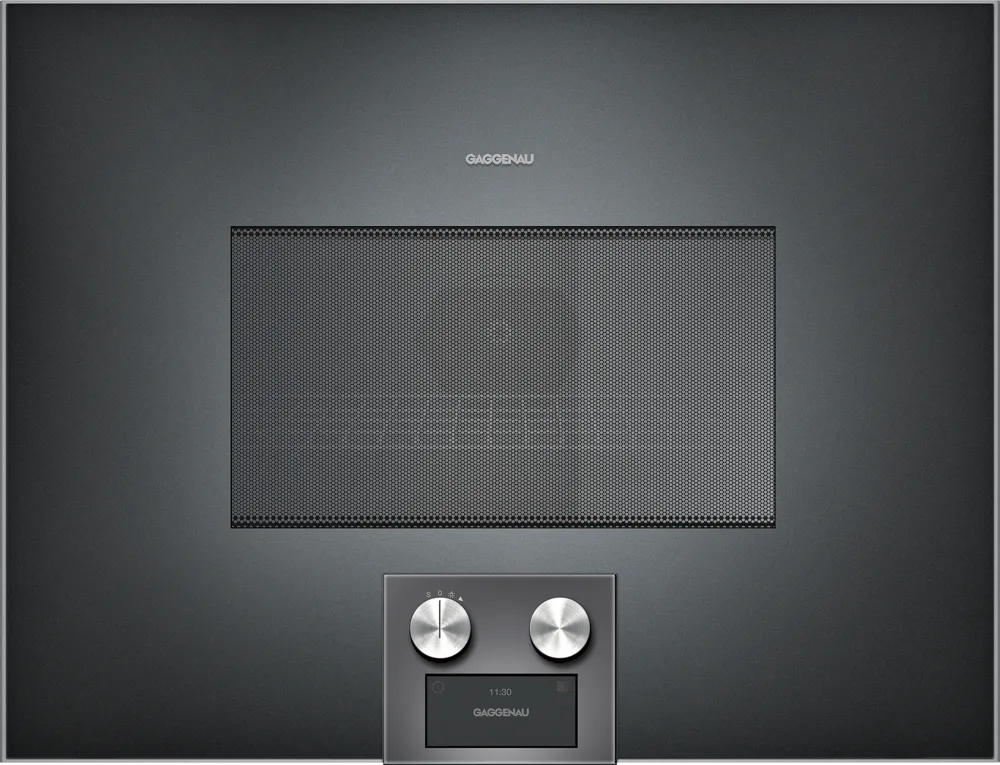 Gaggenau BM455100 400 Serisi Kombine Özellikli Mikrodalga Fırın 60x45 cm Sol Menteşe Antrasit