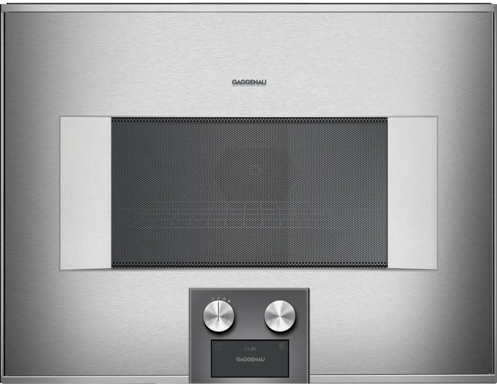Gaggenau BM455110 400 Serisi Kombine Özellikli Mikrodalga Fırın 60x45 cm Sol Menteşe Çelik
