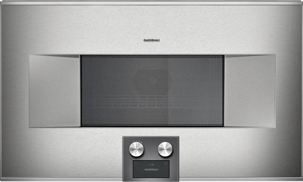 Gaggenau BM485110 400 Serisi Kombine Özellikli Mikrodalga Fırın 76x45 cm Sol Menteşe Çelik