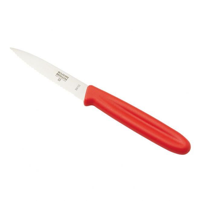 Kuhn Rikon 22213 Tırtıklı Soyma/Doğrama Bıçağı Kırmızı