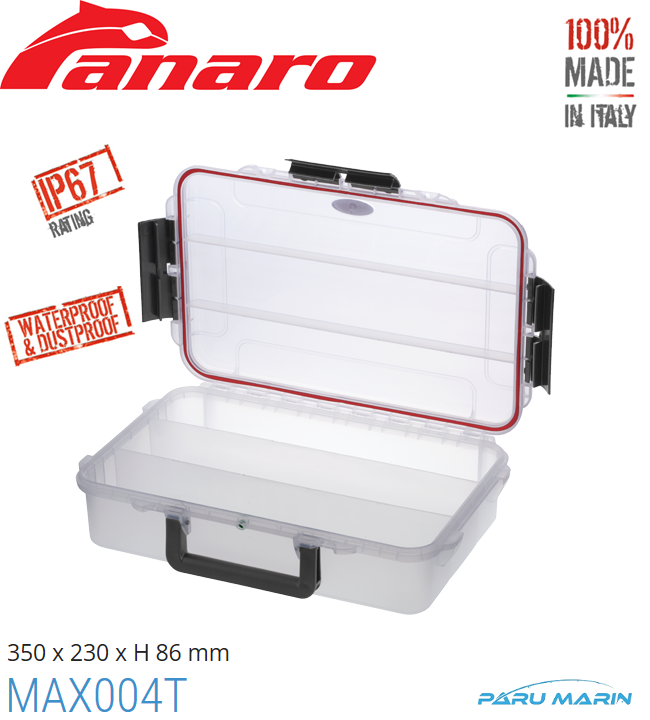 Panaro Max 004T Sızdırmaz Bölmeli Kutu 350*230*86mm.