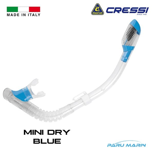Cressi Minidry Kuru Şnorkel 7-15 Yaş Mavi