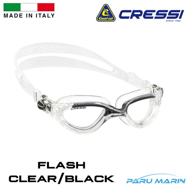 Cressi Flash Clear / Black Yüzücü Gözlüğü