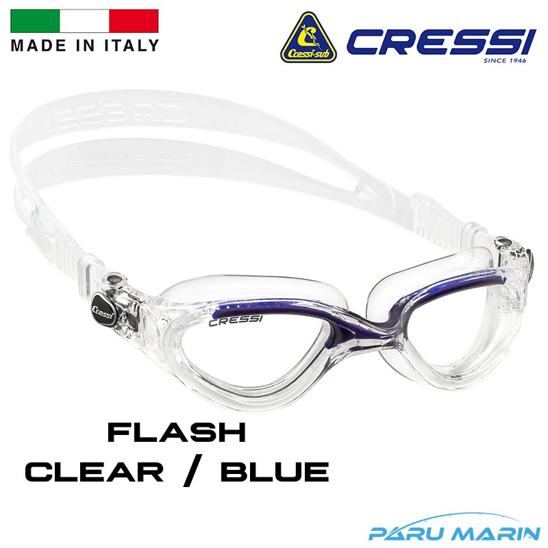 Cressi Flash Clear / Blue Yüzücü Gözlüğü