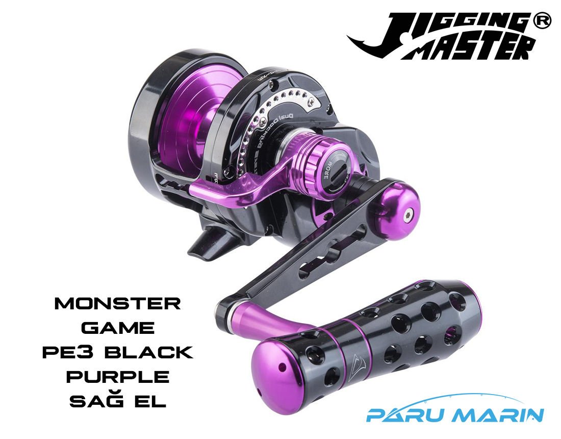 Jigging Master Monster Game Pe3 Black Purple (Sağ El) Jig Çıkrık Olta Makinesi