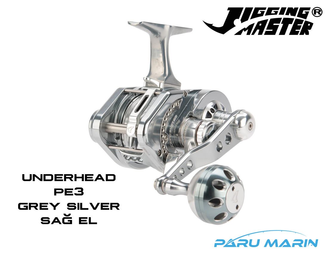 Jigging Master Underhead Pe3 Grey Silver (Sağ El) Jig Çıkrık Olta Makinesi