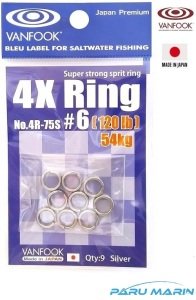 Vanfook 4R-75S Split Ring Halka #6 54Kg (120Lb)