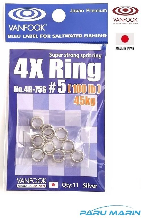 Vanfook 4R-75S Split Ring Halka #5 45Kg (100Lb)