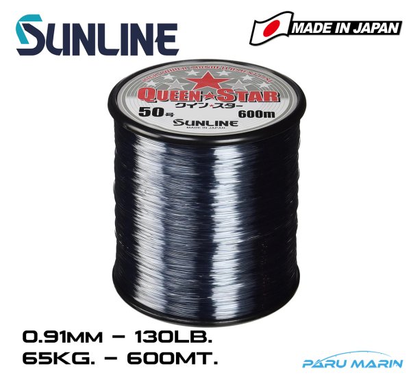 Sunline Queen Star 0.91mm 130Lb. 600 Mt. Smoke Gray Misina