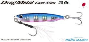 Duo Drag Metal Cast Slim Jig 20gr. PHA0040 / Blue Pink Zebra Glow