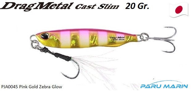 Duo Drag Metal Cast Slim Jig 20gr. PJA0045 / Pink Gold Zebra Glow