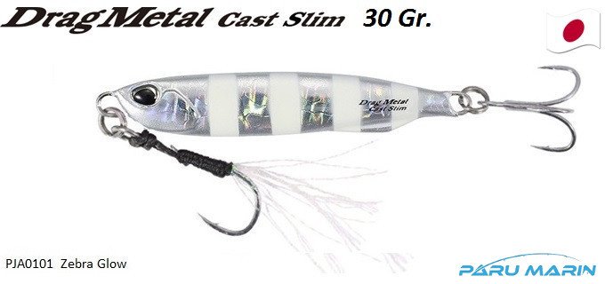 Duo Drag Metal Cast Slim Jig 30gr. PJA0101 / Zebra Glow