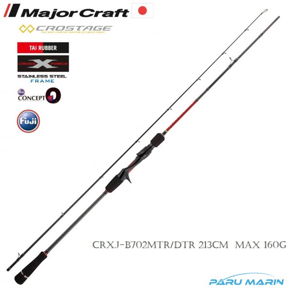 Major Craft New Crostage CRXJ-B702MTR/DTR Tai Rubber Kamış 213cm Max 160gr.