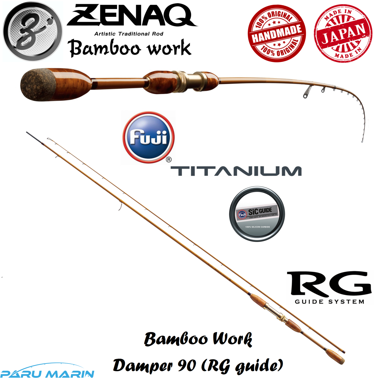 Zenaq Bamboo Work Damper 90 (RG) LRF & Light Spin Kamış 274 cm. 0.5-18 g.