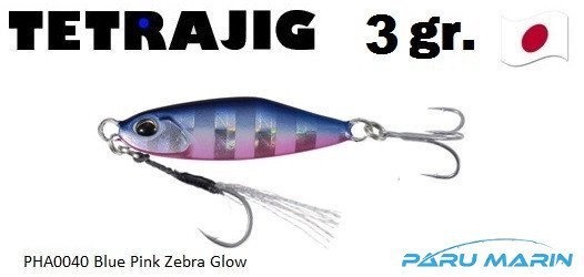 Duo Tetra Works Tetrajig 3gr. PHA0040 / Blue Pink Zebra Glow