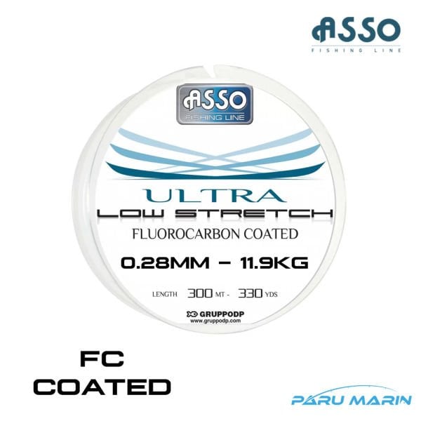 Asso Ultra Low Stretch %100 FC COATED 0.28mm misina 300mt.