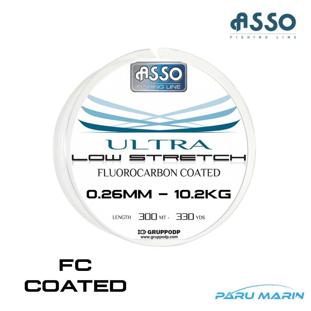 Asso Ultra Low Stretch %100 FC COATED 0.26mm misina 300mt.