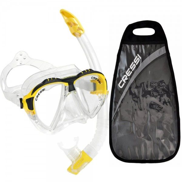 Cressi Matrix Maske + Gamma Şnorkel Set Sarı
