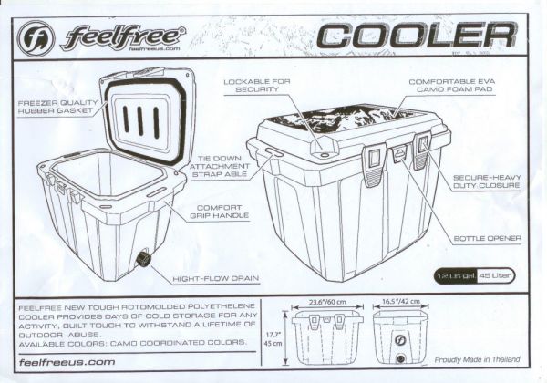 Feelfree 45 Litre Buzluk - Lime Camo