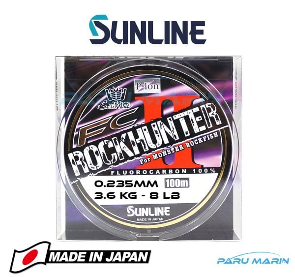 Sunline Fluorocarcon %100, 0.235mm-8lb-3.6kg. 100mt. Rockhunter