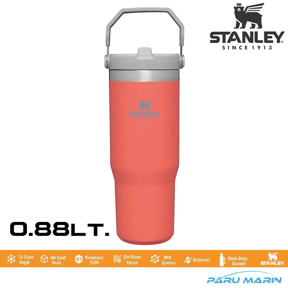 Stanley The IceFlow Flip Straw Tumbler Pipetli Termos Bardak 0,88 LT Guava