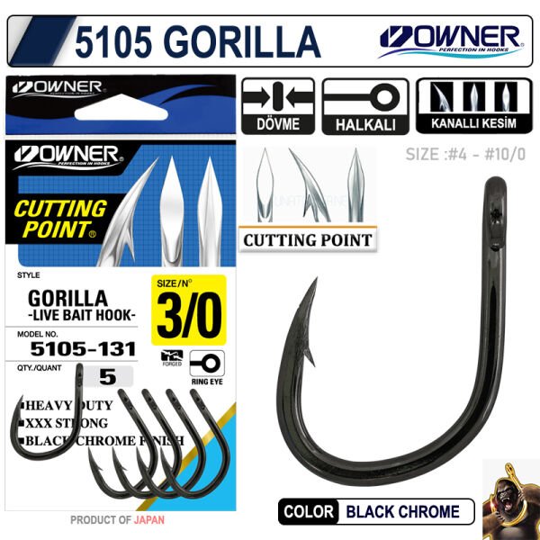 Owner 5105 Gorilla Live Bait 6/0 İğne