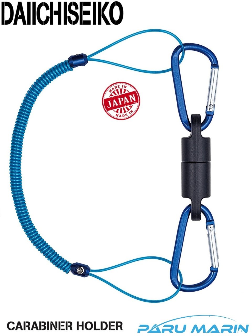 Daiichiseiko Carabiner Holder MG 5000 Mıknatıslı Karabina ve Güvenlik Kordonu Blue