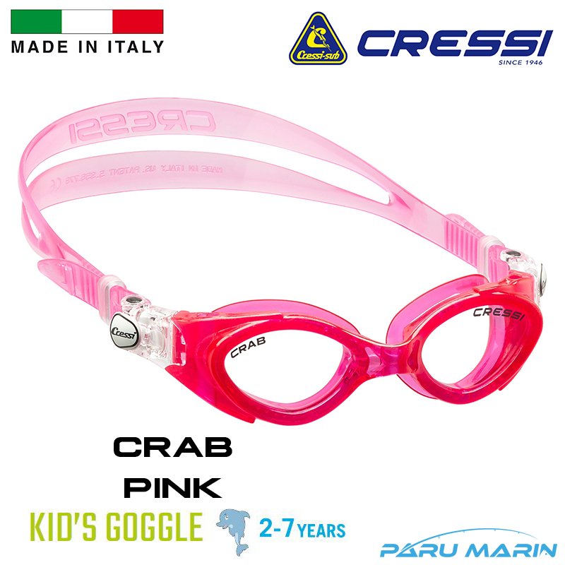 Cressi Crab 2-7 Yaş Pink Yüzücü Gözlüğü