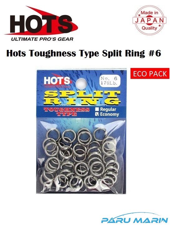 Hots Toughness Type Split Ring Halka No:6 77 Kg. / 170 Lb. Ekonomik Paket