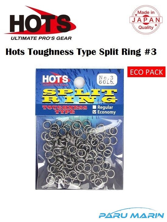 Hots Toughness Type Split Ring Halka No:3  27 Kg. / 60 Lb. Ekonomik Paket