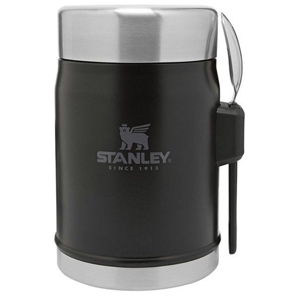 Stanley Klasik Paslanmaz Çelik Yemek Termosu Kaşıklı 0,40 LT SİYAH