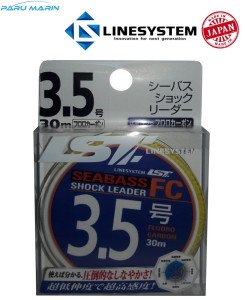 Linesystem Seabass Shock Leader FC 3.5.   0,32mm.  16Lb.  7,20kg. 30mt.