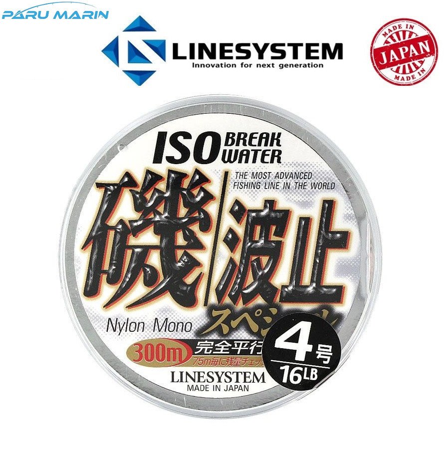 Linesystem ISO Break Water Mono #4  0,34mm. 8,30kg. 300mt. Beyaz