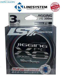 Linesystem Jigging X8 PE 3.0   0,28mm.  50Lb.  23,0kg. 300mt.