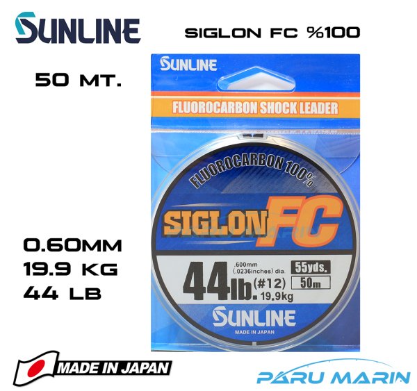 Sunline Siglon %100 Florokarbon Misina 0.60mm 50 Mt.