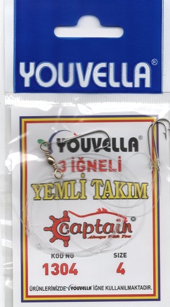 Youvella 3 İğneli Yemli Takımı 1304 İğne, 3 Paket