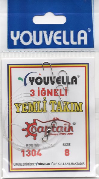 Youvella 3 İğneli Yemli Takımı 1304 İğne, 3 Paket