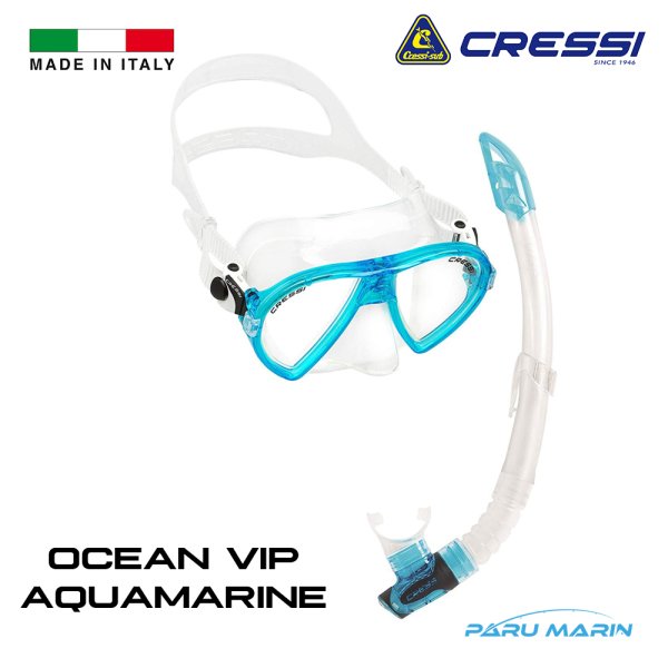 Cressi Ocean Vip Maske Şnorkel Seti Aquamarine