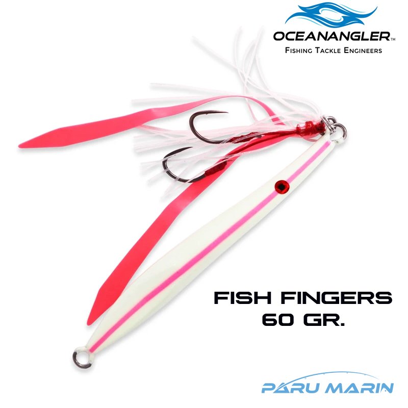 Ocean Angler Fish Fingers Jig 60gr. Pink Lumo Glow