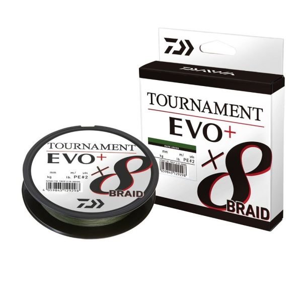 Daiwa Tournament Evo+ x8 135 Mt. 0.08mm 4.9kg. Koyu Yeşil İp Misina