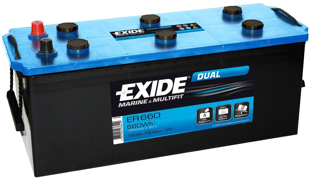 EXIDE DUAL 12V 140AH MARİN AKÜ (SERVİS & START)