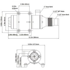 Seaflo Maceratör Pompası 45lt/dk 24V