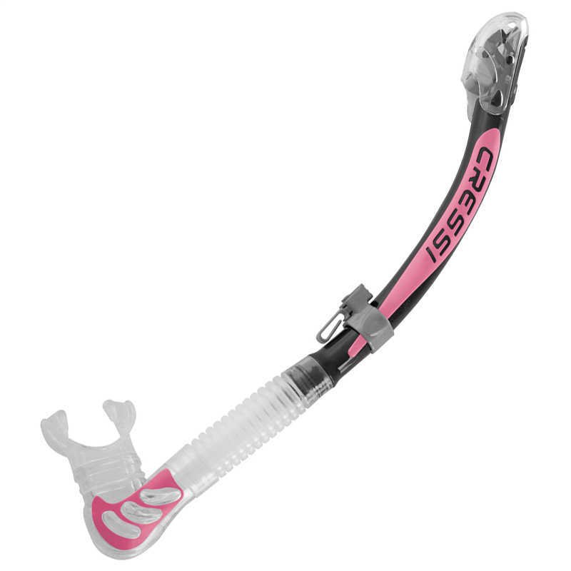 CRESSI SNORKEL  ALPHA DRY GÜMÜŞ-PEMBE