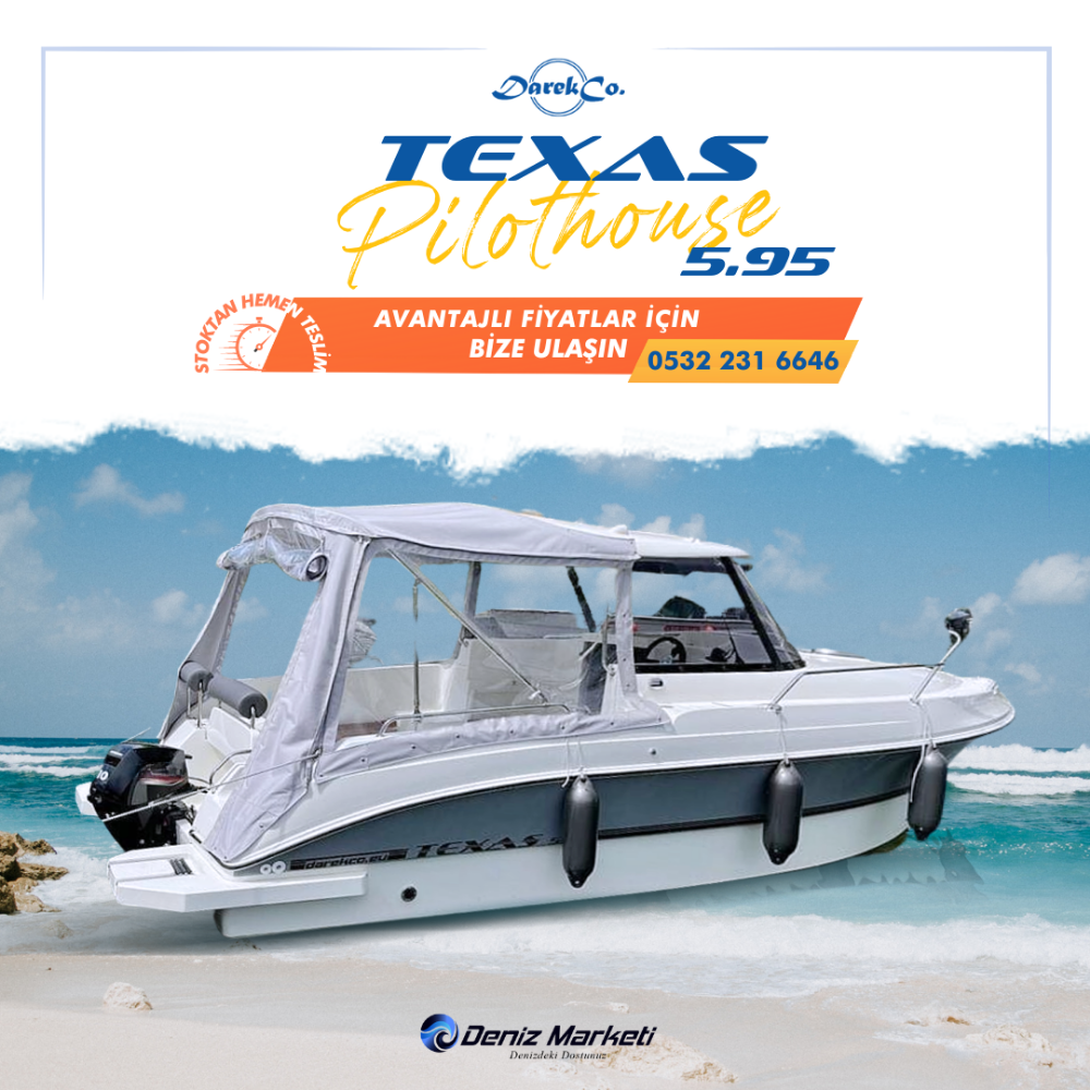 DarekCo Texas 595 Pilothouse Tekne ve Dıştan Takma Motor