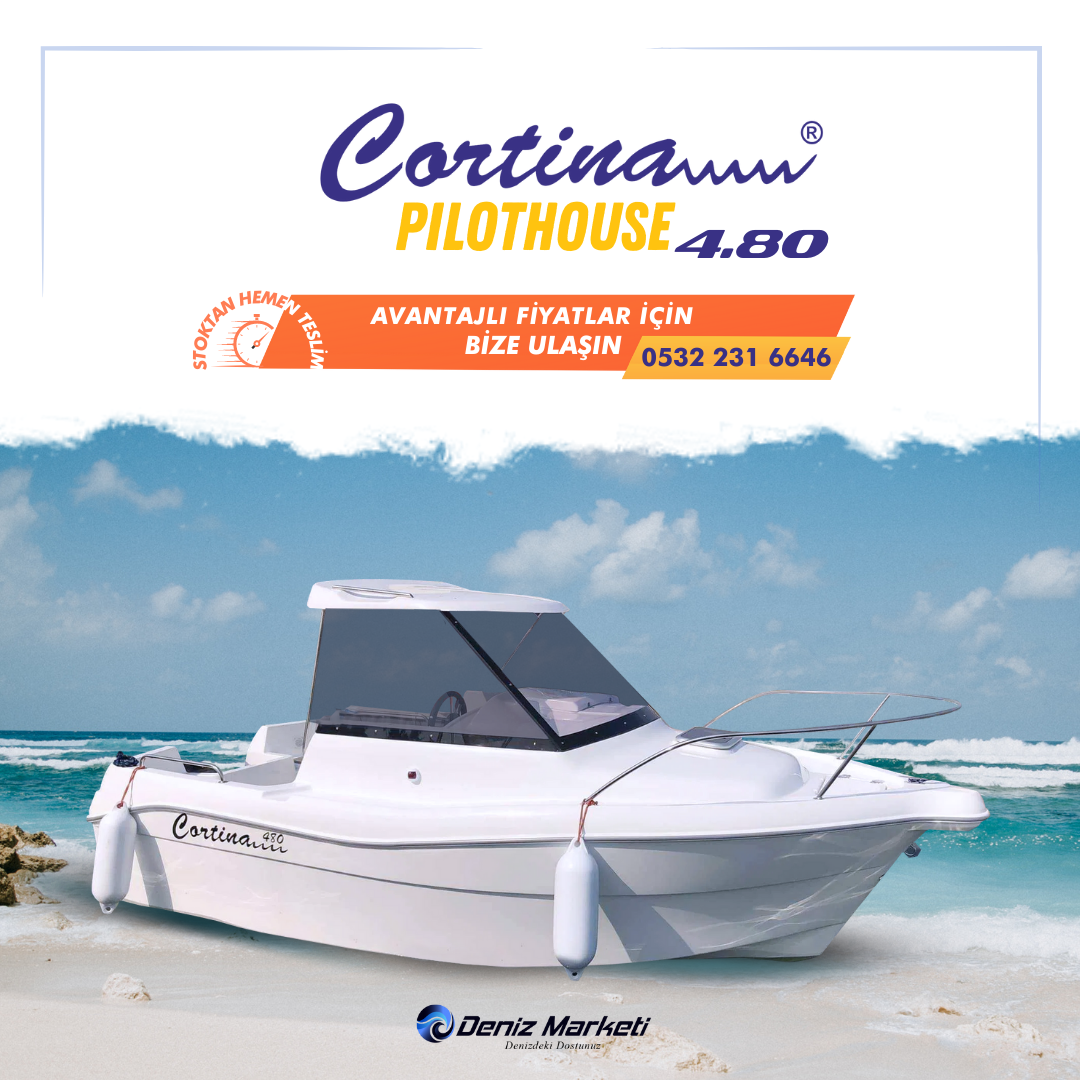 Cortina 480 Pilothouse Tekne ve Dıştan Takma Motor