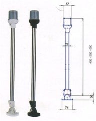 ÇIPA FENERLİ 50CM BAYRAK DİREĞİ LEDLİ