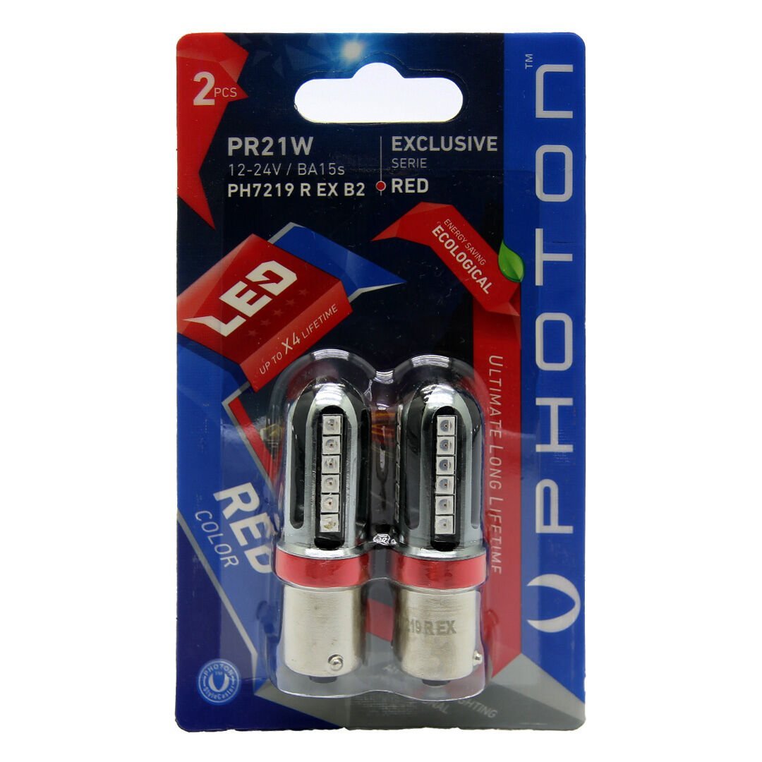 Photon P21W Red (Kırmızı) Exclusive Serisi PH7219 R EX B2