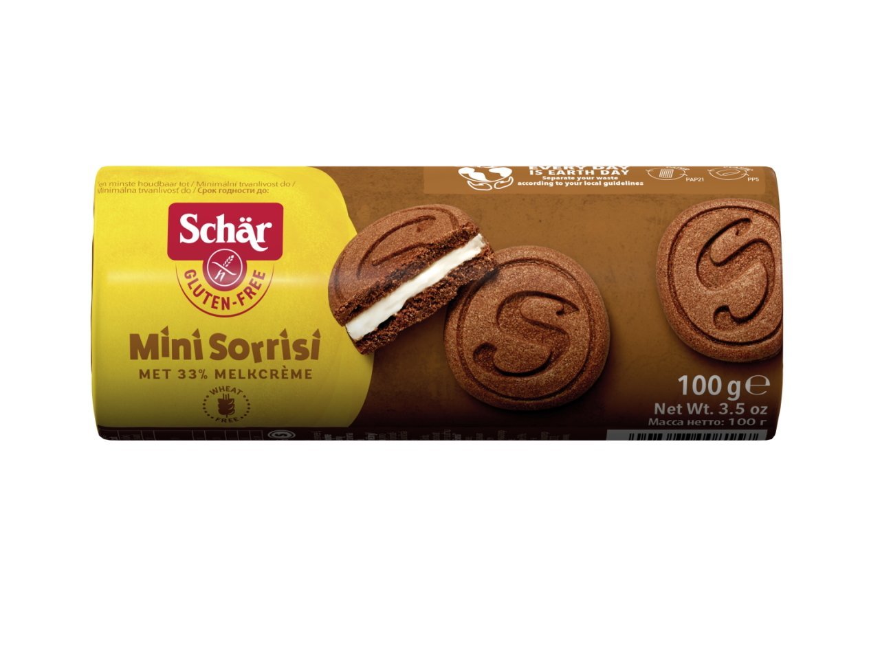 Mini Sorrisi 100g Glutensiz Kaymaklı Çikolatalı Bisküvi (TETT 19/08/24)