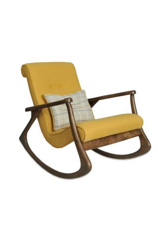 Asedia Ekol Ceviz Sarı Renk Sallanan Sandalye