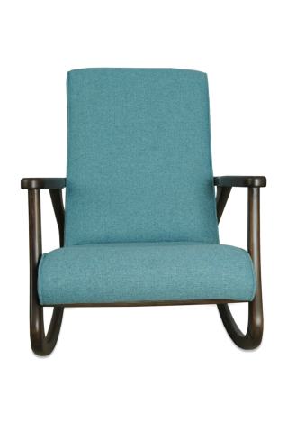 Asedia Ekol Ceviz Mavi Renk Sallanan Sandalye